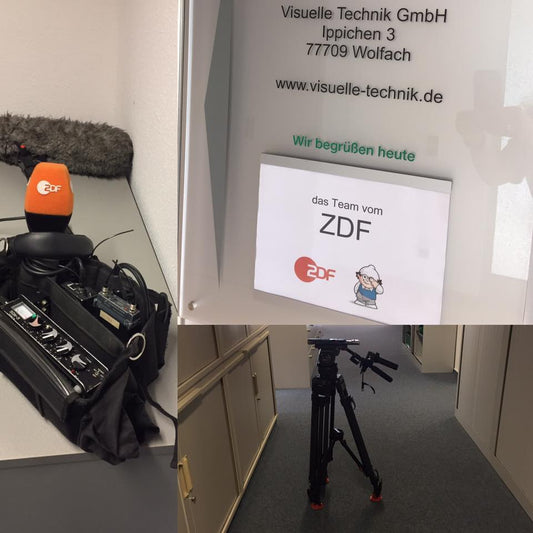Das Filmteam vom ZDF heute Journal ist im Hause Visuelle Technik GmbH